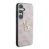 Husă spate Guess PU 4G cu logo metalic pentru Samsung Galaxy S24, roz