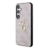 Husă spate Guess PU 4G cu logo metalic pentru Samsung Galaxy S24, roz
