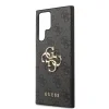 Husa spate Guess PU 4G cu logo metalic pentru Samsung Galaxy S24 Ultra, gri