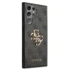 Husa spate Guess PU 4G cu logo metalic pentru Samsung Galaxy S24 Ultra, gri