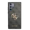 Husa spate Guess PU 4G cu logo metalic pentru Samsung Galaxy S24 Ultra, gri