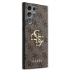 Husa spate Guess PU 4G cu logo metalic pentru Samsung Galaxy S24 Ultra, maro