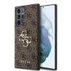 Husa spate Guess PU 4G cu logo metalic pentru Samsung Galaxy S24 Ultra, maro