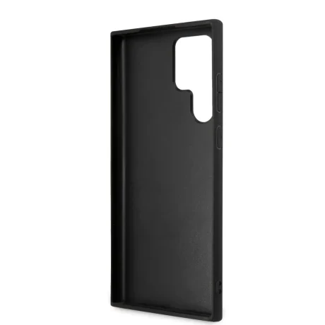 Husa spate Guess PU 4G cu logo metalic pentru Samsung Galaxy S24 Ultra, maro