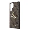 Husa spate Guess PU 4G cu logo metalic pentru Samsung Galaxy S24 Ultra, maro