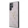 Husă spate Guess PU 4G cu logo metalic pentru Samsung Galaxy S24 Ultra, roz