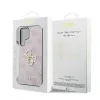 Husă spate Guess PU 4G cu logo metalic pentru Samsung Galaxy S24 Ultra, roz