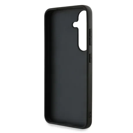 Husa spate Guess PU 4G cu logo metalic pentru Samsung Galaxy S25, gri