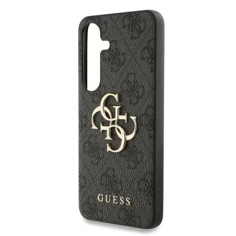 Husa spate Guess PU 4G cu logo metalic pentru Samsung Galaxy S25, gri