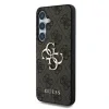 Husa spate Guess PU 4G cu logo metalic pentru Samsung Galaxy S25, maro
