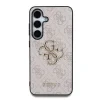 Husa spate Guess PU 4G cu logo metalic pentru Samsung Galaxy S25, roz