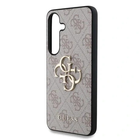 Husă spate Guess PU 4G cu logo metalic pentru Samsung Galaxy S25+, roz