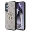 Husa spate Guess PU 4G cu logo metalic pentru Samsung Galaxy S25, roz