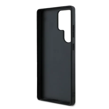 Husa spate Guess PU 4G cu logo metalic pentru Samsung Galaxy S25 Ultra, gri
