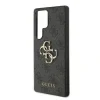 Husa spate Guess PU 4G cu logo metalic pentru Samsung Galaxy S25 Ultra, gri
