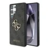 Husa spate Guess PU 4G cu logo metalic pentru Samsung Galaxy S25 Ultra, gri