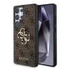 Husa spate Guess PU 4G cu logo metalic pentru Samsung Galaxy S25 Ultra, maro