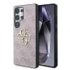 Husă spate Guess PU 4G cu logo metalic pentru Samsung Galaxy S25 Ultra, roz
