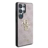 Husă spate Guess PU 4G cu logo metalic pentru Samsung Galaxy S25 Ultra, roz