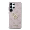 Husă spate Guess PU 4G cu logo metalic pentru Samsung Galaxy S25 Ultra, roz