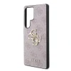 Husă spate Guess PU 4G cu logo metalic pentru Samsung Galaxy S25 Ultra, roz