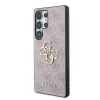 Husă spate Guess PU 4G cu logo metalic pentru Samsung Galaxy S25 Ultra, roz