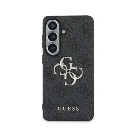 Husa spate Guess PU 4G cu logo metalic pentru Samsung Galaxy S26, gri