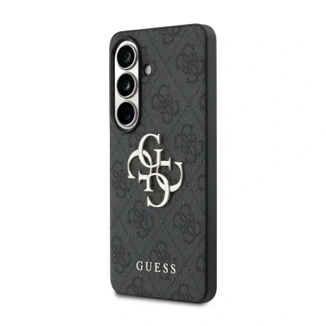 Husa spate Guess PU 4G cu logo metalic pentru Samsung Galaxy S26, gri