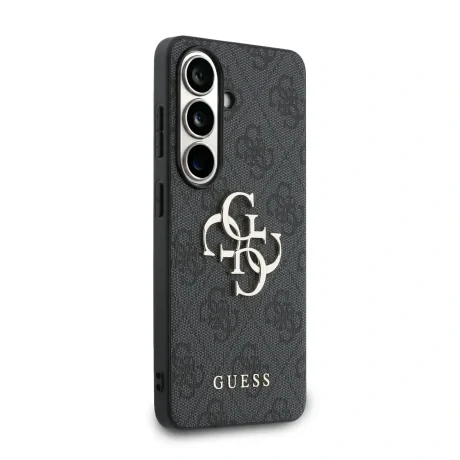 Husa spate Guess PU 4G cu logo metalic pentru Samsung Galaxy S26, gri
