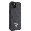 Husa spate Guess PU 4G Strass Triangle Metal Logo pentru iPhone 15 Negru