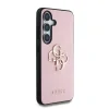 Husa spate Guess PU cu logo metalic 4G granulat pentru Samsung Galaxy S25+, roz