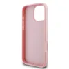 Husa spate Guess PU Fixed Glitter 4G Metal Logo pentru iPhone 16 Pro, roz