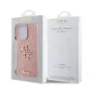 Husa spate Guess PU Fixed Glitter 4G Metal Logo pentru iPhone 16 Pro, roz