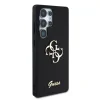 Husa spate Guess PU Fixed Glitter 4G Metal Logo pentru Samsung Galaxy S25 Ultra, Negru
