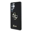 Husa spate Guess PU Fixed Glitter 4G Metal Logo pentru Samsung Galaxy S25 Ultra, Negru