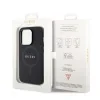 Husă spate Guess PU Saffiano MagSafe pentru iPhone 15 Pro Max, neagră