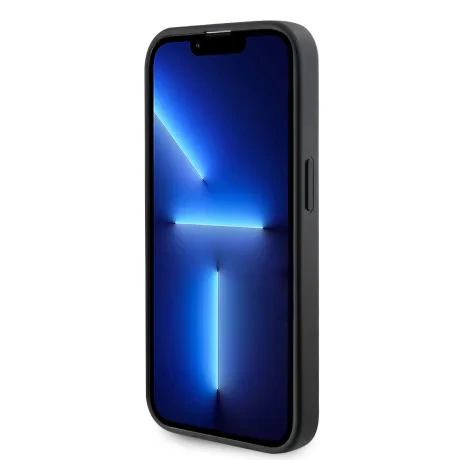 Husă spate Guess PU Saffiano MagSafe pentru iPhone 15 Pro Max, neagră