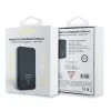 Acumulator extern Guess MagSafe cu logo triunghiular granulat din PU, 5000mAh, albastru