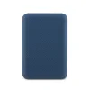 Acumulator extern Guess MagSafe cu logo triunghiular granulat din PU, 5000mAh, albastru