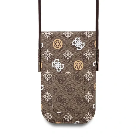 Carcasă de telefon Guess PU 4G Peony multicoloră, maro