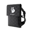 Carcasă de telefon Karl Lagerfeld Saffiano Monogram Choupette NFT, neagră