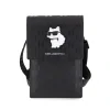Carcasă de telefon Karl Lagerfeld Saffiano Monogram Choupette NFT, neagră