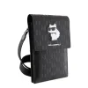Carcasă de telefon Karl Lagerfeld Saffiano Monogram Choupette NFT, neagră