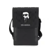 Carcasă de telefon Karl Lagerfeld Saffiano Monogram Ikonic NFT, neagră