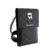 Carcasă de telefon Karl Lagerfeld Saffiano Monogram Ikonic NFT, neagră