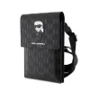 Carcasă de telefon Karl Lagerfeld Saffiano Monogram Ikonic NFT, neagră