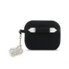 Carcasă din silicon Guess cu fermoar 4G pentru AirPods Pro 3, neagră
