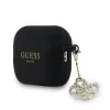 Carcasă din silicon Guess cu fermoar 4G pentru AirPods Pro 3, neagră