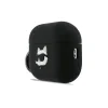Carcasă din silicon Karl Lagerfeld cu logo 3D NFT cu cap de Choupette pentru AirPods Pro 3, neagră
