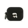 Carcasă din silicon Karl Lagerfeld cu logo 3D NFT Karl Head pentru AirPods Pro 3, neagră